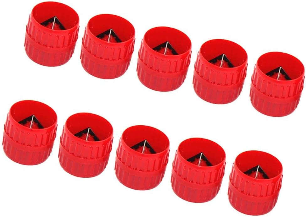 10-Piece Pipe Reamer Tool Set | Metal Deburring Tool for Clean and Easy Tube End Beveling |Copper Tube Cleaning Polishing Tool Kit for Plumbing | Weight Tubing Reamer with Alloy