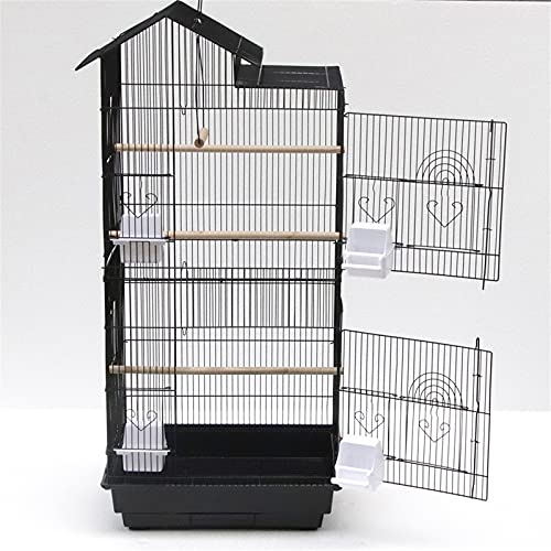 vogelkooi, metalen vogelkooi, volière, niet gemakkelijk te roesten en corrosie, inclusief dennenstokken en voederbakken… - Afbeelding 5