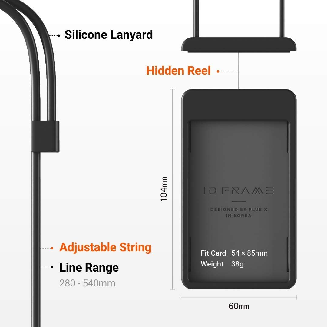 (White) Extensible Reel Card Holder with Adjustable Silicone Lanyard – Minimalist 1-Card ID Badge Holder with Soft-Touch Finish – Lightweight & Durable for Office, School, Travel - Image 4