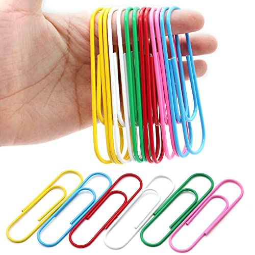 Anvin Paquete de 30 clips tamaño grande 10 cm, soporte de hoja grande, , clips de papel para archivos, documentos, hogar, oficina, suministros escolares (multicolor)