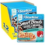 StarKist Smart Bowls Tuna, Pasta and Beans, Mediterranean Style, 4.5 oz Pouch, Pack of 12