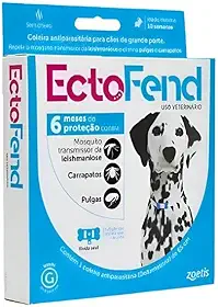 Coleira Antiparasitária Ectofend 65 cm Zoetis Cães Grande Porte