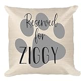 Reserved for The Dog Personalized Dog Name Throw Pillow | Dog Lover Gift | Custom Dog Gift| 16x16 Linen (Pillow Cover + Insert)