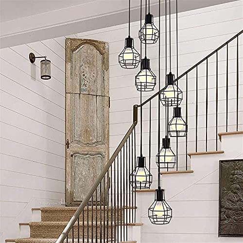 Lámpara de araña de 6 cabezas para iluminación de escaleras interiores 4