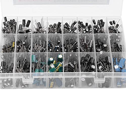 Oumefar Aluminum Electrolytic Capacitor Kit, High Accuracy 24 Value Electrolytic Capacitor Kit 630Pcs For Repair For Audio Amplifiers Capacitor #TOP7