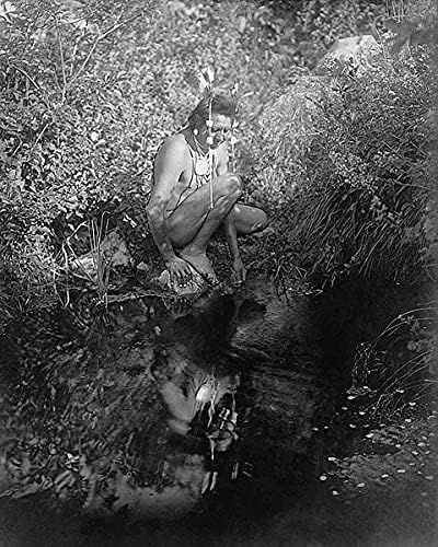 Crow Indian Reflective Pool Edward S Curtis 11x14 Photograph Photo Print