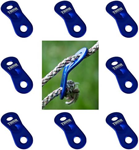 Thor Outdoor Aluminum Alloy Guyline Tensioner Metallic Blue