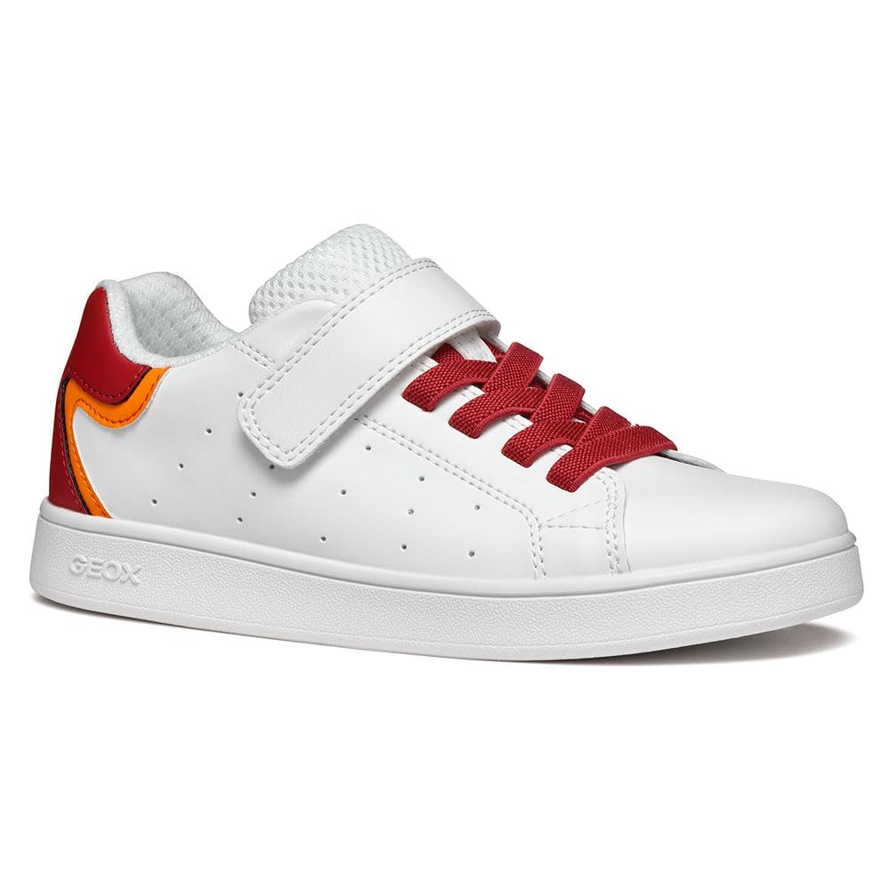 Geox Boys J Eclyper Boy Sneaker, White C, 11 UK Child