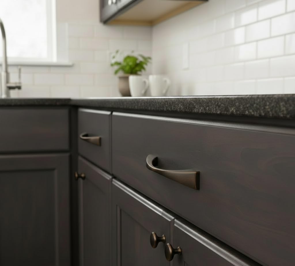 Cosmas 25 Pack 6263ORB Oil Rubbed Bronze Modern Cabinet Hardware Handle Pull - 3-3/4" Inch (96mm) Hole Centers