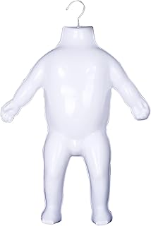 GOCHUSX 10-Packs Hanging Mannequin, Dress Form with Hanger Hookï¼ŒChild Mannequin Torso, Tailors Dummy Dress Forms, Swimwear Display Rack ( Color : White , Size : 20PCS )