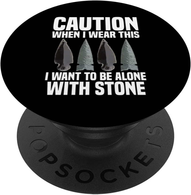Flintknapping Artist Flintknapper Tools Flint Collector PopSockets Standard PopGrip