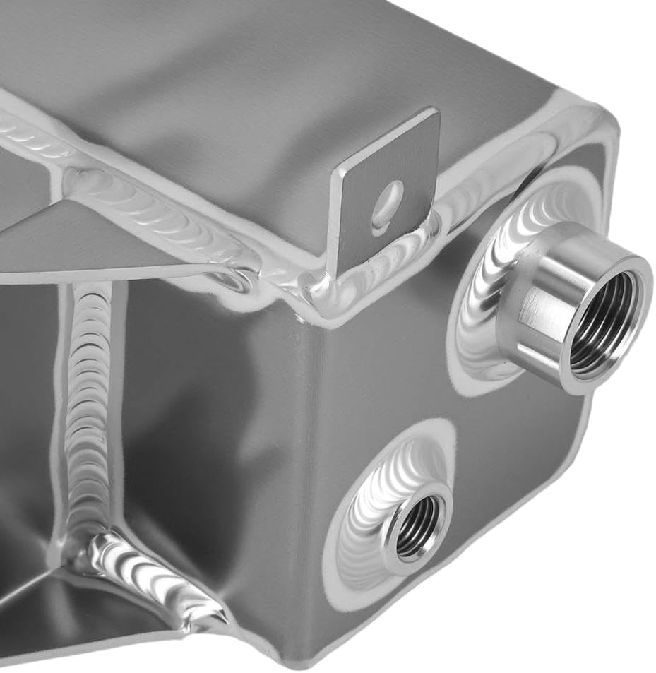 JITUIHOM Power Steering Fluid Tank Aluminum Compatible with F150 Heritage 1997-2004 Silver