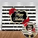 Mehofoto Red Rose Happy Birthday Backdrop Stripes Dots Birthday Photography Background 7x5ft Vinyl Women Birthday Party Banner Backdrops