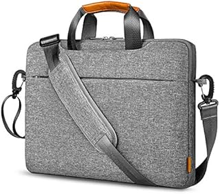 Inateck 360° Protection 15.6 Inch Laptop Shoulder Bag Sleeve Compatible with Chromebook Notebook 15.6 Inch, XPS 17, Water Repellent Bussiness Carrying Handbag Laptop Sleeve Women Men - Grey