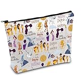 Hercules Muses - Bolsa de maquillaje de película de dibujos animados para collage de personajes de película, bolsa de cosméticos Magic Kingdom, regalo de viaje familiar, Al héroe, Bolsa