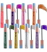 Set van 8 kleuren mascara, gekleurde mascara, waterdichte mascara, boogkleuren