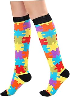 KESYOO 1 Par De Meias De Compressão Meias De Compressão Para Corrida Meias De Compressão Mangueira De Compressão Meias Elásticas Multicoloridas