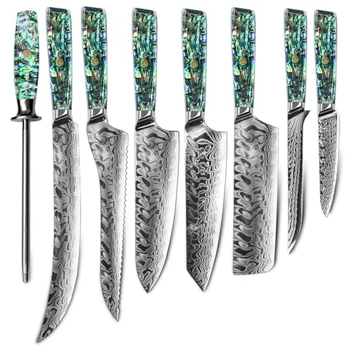 Set Cuchillos Cocina 8 Piezas Acero Forjado