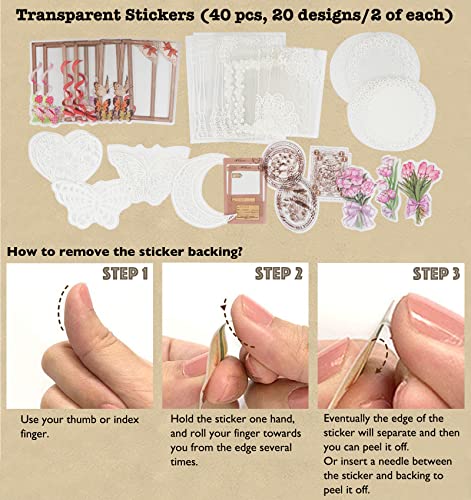 image for Knaid 200 Piece Vintage Ephemera Bundle - Paper & Sticker Kit for Junk