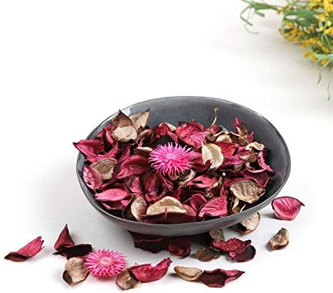 Qingbei Rina Pink Pot pourri,Rose Scented Pot pourri Dried Flower,,Valentine's Bowl Vase Filler, Home Fragrance Sachets, Spring Table Wedding Party Decor,2 Bags/240g
