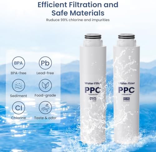 RT1-PPC Carbon Block Water Filter Replacement Set Compatible with Stokk T1 Countertop Reverse Osmosis Water Filter System, 6-12 Month Lifetime 2 Pack - 2