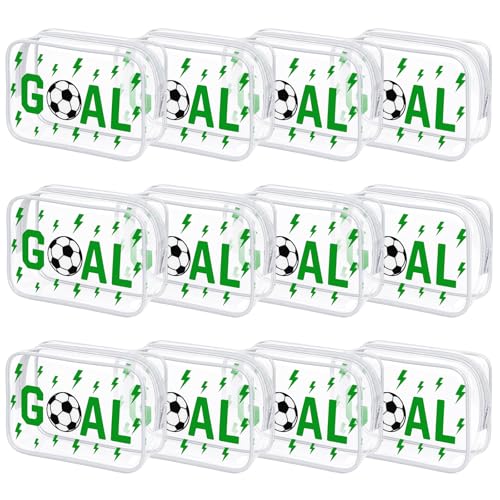 Yeyeplum 12 Pcs Soccer Snack Bags for Team Cosmetic Bag Gifts