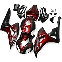 Gloss Red Black ABS Plastic Fairings Kit Compatible for Honda CBR1000RR 2006 2007 CBR 1000 RR 06 07 CBR 1000RR Injection Mold Motorcycle Bodywork Body Kit