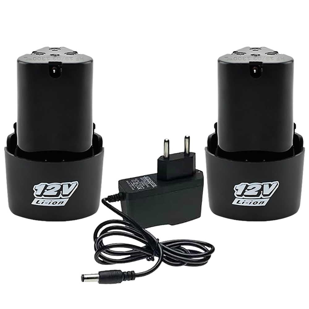 12V Cordless Drill Battery and 12V Li-Ion Battery Charger (2Pcs Battery, 1Pcs Charger)-image-17