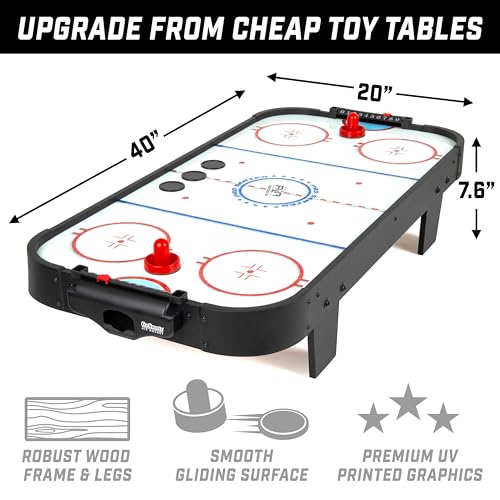 GoSports 40 Inch Table Top Air Hockey Game for Kids - Black by GoSports - Image 4