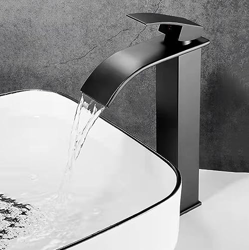 Robinet de salle de bain cascade mitigeur grand lavabo levier unique chrome