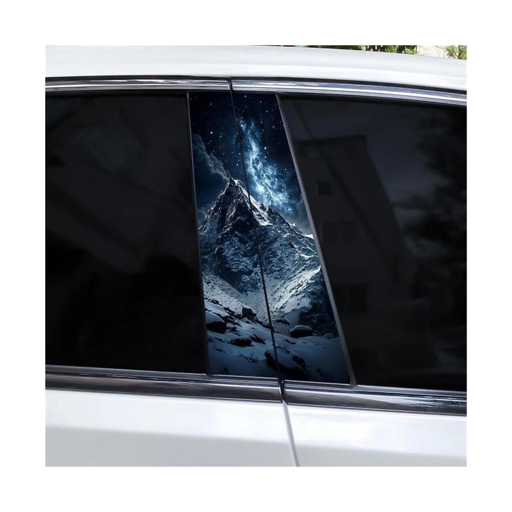 Body Parts 2PCS Car Center Pillar Sticker Snow Mountain Car B-Pillar Sticker DIY(F)