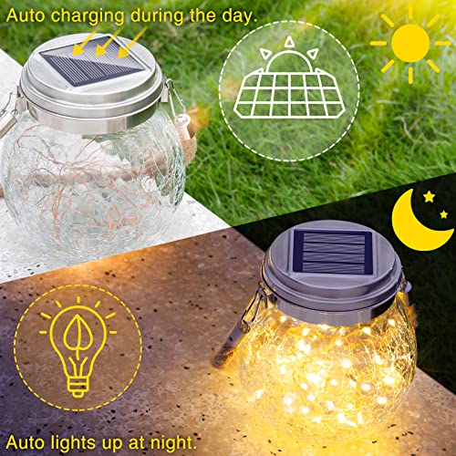 Roshwey 2 Pack Solar Lanterns And 2 Pack Solar Spotlights Outdoor #TOP7