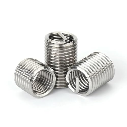 MERRIYARD Insert de réparation Filetage, 10 pièces M12 * 1,0/1,25/1,5 1D ~ 3D 304 en Acier Inoxydable Fil d'acier Manchon d'insertion Douille vis Bobine écrou(M12x1.5x2D) – vue 5