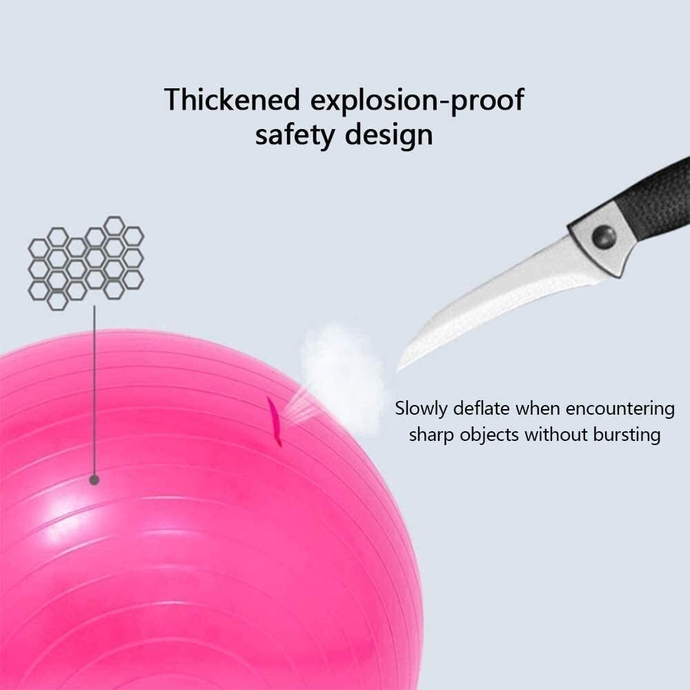 GCX- Pelota de Fitness, pelota de Pilates, pelota de Yoga, nacimiento con bomba de aire for gimnasio en casa, entrenamiento de equilibrio, pelota de asistencia for el parto Seguridad ( Color : Blu , S