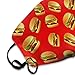 SVEFDOC Adults Boys Girls Warm Protective Masks Fashion Scarf Anti Dust Windproof Mouth Cover, Funny Red Hamburger Mouth Decoration for Sports Travel Hiking