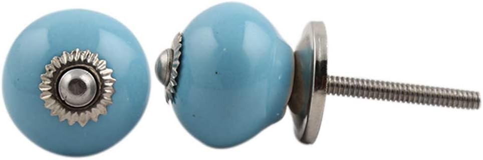 Indian Shelf 25 Pieces Blue Kids Cupboard Knobs Solid Cabinet Hardware Ceramic Drawer Pulls