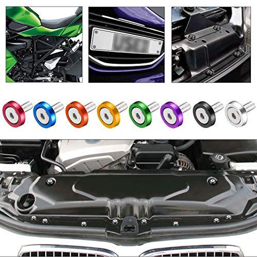 Enmoo 20 Pièces Billet Aluminium Fender Pare-chocs Rondelle Boulon Moteur Bay Dress Up Fixation Kit Plaque D'immatriculation Décor Boulons M6 Boulon Vis Accessoires (Noir) - Image 6