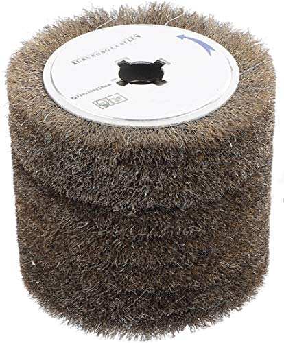 Image of Copper Coated Steel Wire Drawing Polishing Wheel | Surface Finishing Tool for Stainless Steel, Aluminum, Metal, Wood | 0.15mm Copper Coated Steel Wire