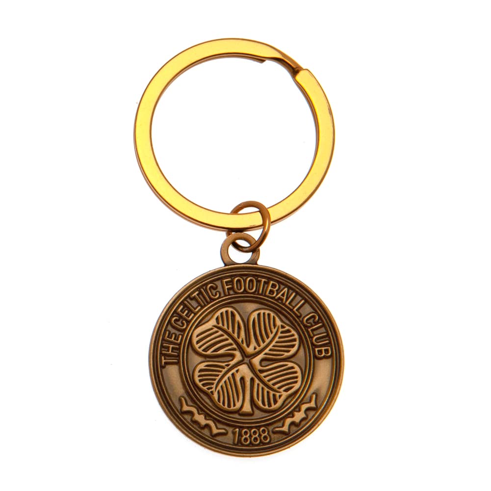 Celtic F.c. Men's Antique Gold Celtic Fc Crest Keyring (One Size) (Antique Gold)