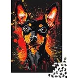 Puzzle 1000 pièces de Chien Pinscher Nain pour Adultes Puzzles Difficiles pour Adultes Puzzles Amusants en Famille 1000 pièces (75x50cm)