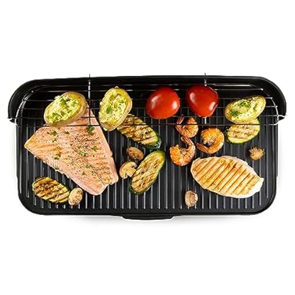 DOMO DO9260G Barbecue Tischgrill mit Windschutzscheibe - 2200W, Schwarz – Bild 3