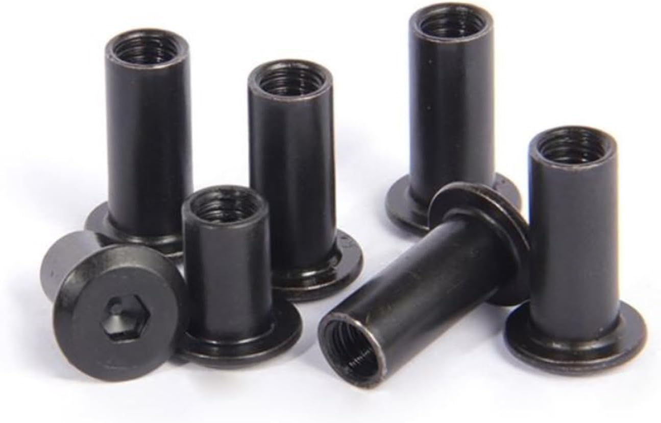 Xwang store 50 個 M3 M4 M5 M6 M8 黒炭素鋼大型フラット六角六角ソケットヘッドリベットコネクタインサート