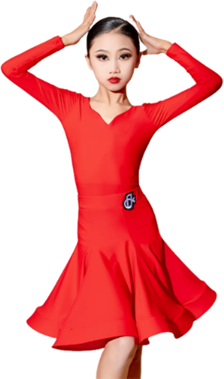 Latin Dance Girls Stage Dress Tango ChaCha Samba Performance Costumes for Children's Competition Clothing