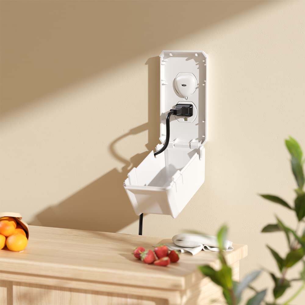 SAFELON(1+12) Pcs Baby Proof Electrical Outlet Box & Outlet Plug Cover for Baby Safety(White)