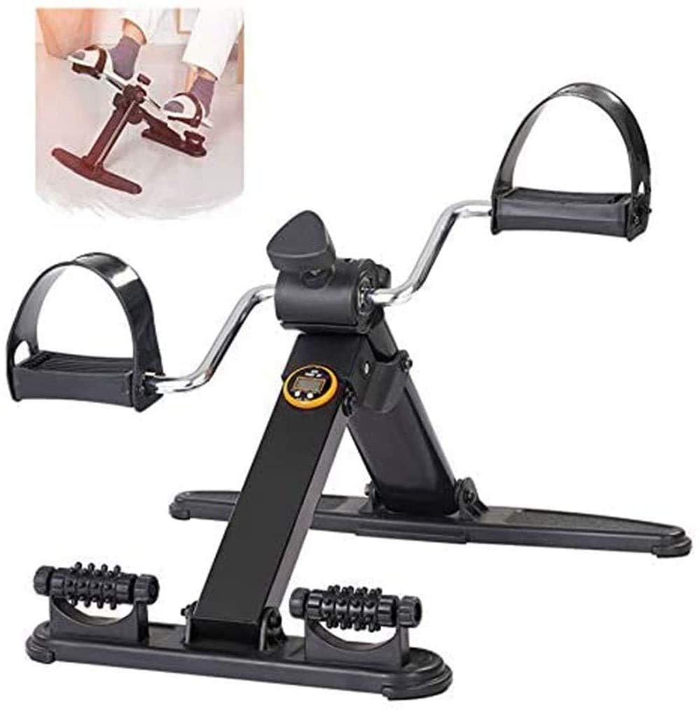 Mini vélo d'exercice pliable pour jambes et bras avec écran LCD