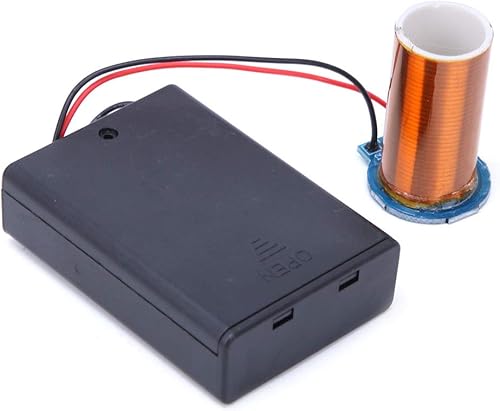 Miniatura 7 de Mini bobina Tesla, bobina de plasma alimentada por batería seca, transmisión inalámbrica para experimentos, instalación de ventiladores, bobina