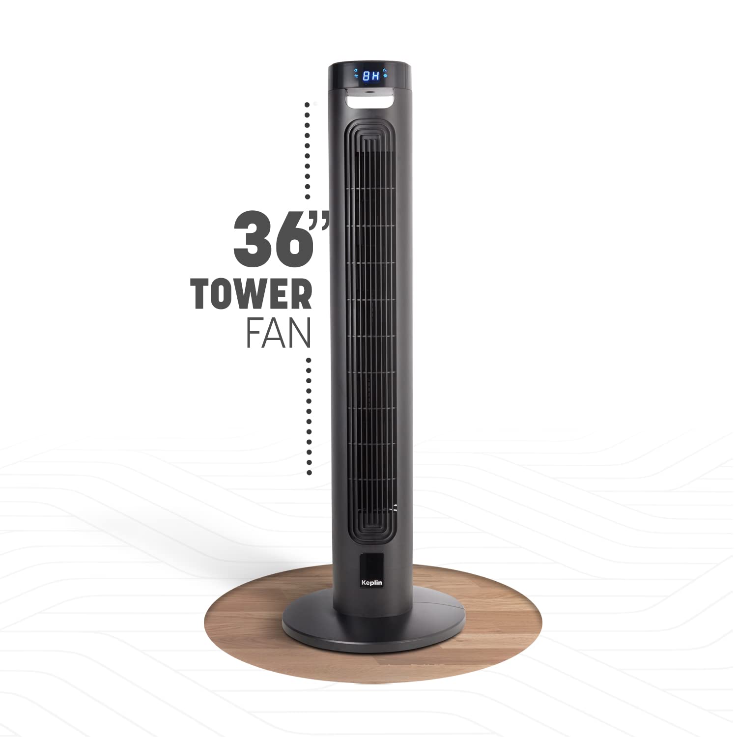 KEPLIN Cooling 36-inch Tall Tower Fan with Remote Control | 3 Speed  Settings u0026 3 Mode Settings | LED Display u0026 Touch Panel Controls | Quiet u0026  Powerful Modern Design Oscillating Standing
