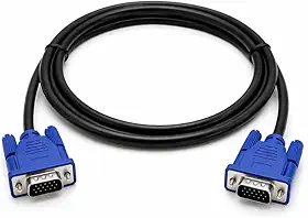 Cabo VGA 1,8m Blindado com Filtro Anti Interferência, Conector 15 Pinos Macho x Macho,Qualidade de Imagem Full HD 1080p, Compatível com PC Monitor Projetor TV, Cabo Resistente e Estável