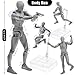 Yookeer Body Set, Drawing Action Figures Female and Male PVC Drawing Doll Human Model Manikin Art Mannequin Figures with Joints for Artists (Gray)