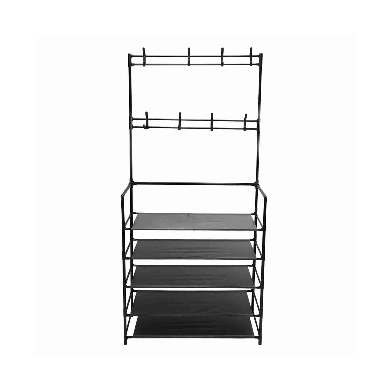 DFHS46JK Hat Rack Entryway Coat Rack Stand With Hooks Freestanding Clothes Hanging Organizer For Bedroom for Office(Black)